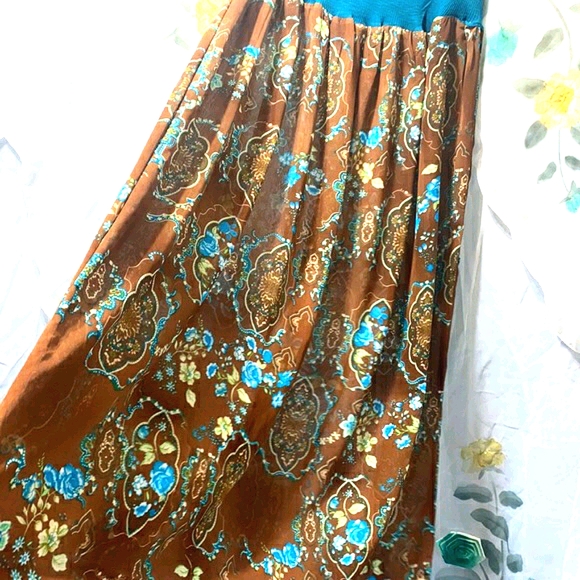 BOHO/SHABBY-CHIC MAXI FLORAL SKT SZ M - Picture 4 of 10